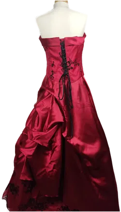 An-Mar Abendkleid maxi rot/schwarz - XL/42 - Bild 2
