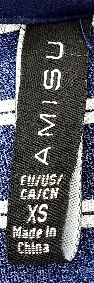 Amisu Damenbluse, blau/weiß - Gr. XS – Bild 4