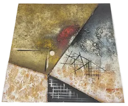 Bild auf Keilrahmen, abstrakt 60 x 60 cm  - Bild 1