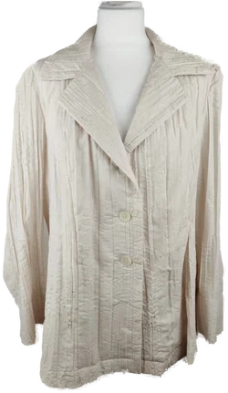 Sonstige Damen Blazer Beige Baumwolle Bestickt | Sommerleicht – Vorschau 1