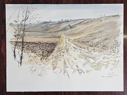 Aquarell Gemälde - Purkersdorf 1979 - Bild 1