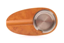Zigarren-Humidor mit Hygrometer & Aschenbecher – Edles Wurzelholz-Design - Bild 3