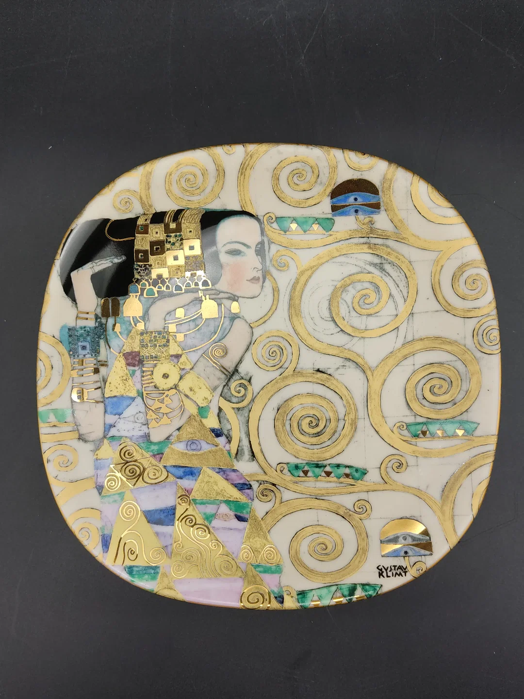 Lilien Porzellan - Sammelteller "Die Erwartung" Gustav Klimt / Teller-Nr.: 6838 A – Bild 1