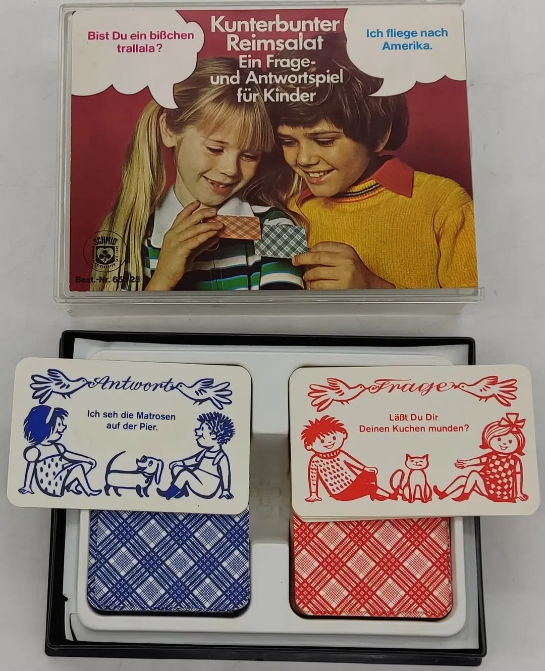 Schmid 65025 Kunterbunter Reimsalat Ein Frage und Antwortspiel 65025 /Kartenspiel aus den 70er – Bild 2