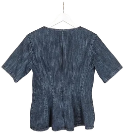 ZARA Damen Jeanstop, blau - Gr. L – Vorschau 2