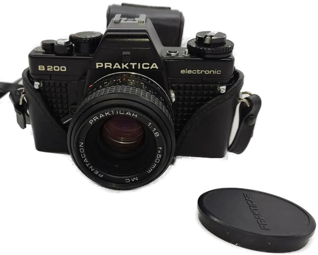 Praktica Spiegelreflex-Kamera B 200 electronic mit Objektiv Pentacon Praktica 1:1,8  50mm  - Bild 1