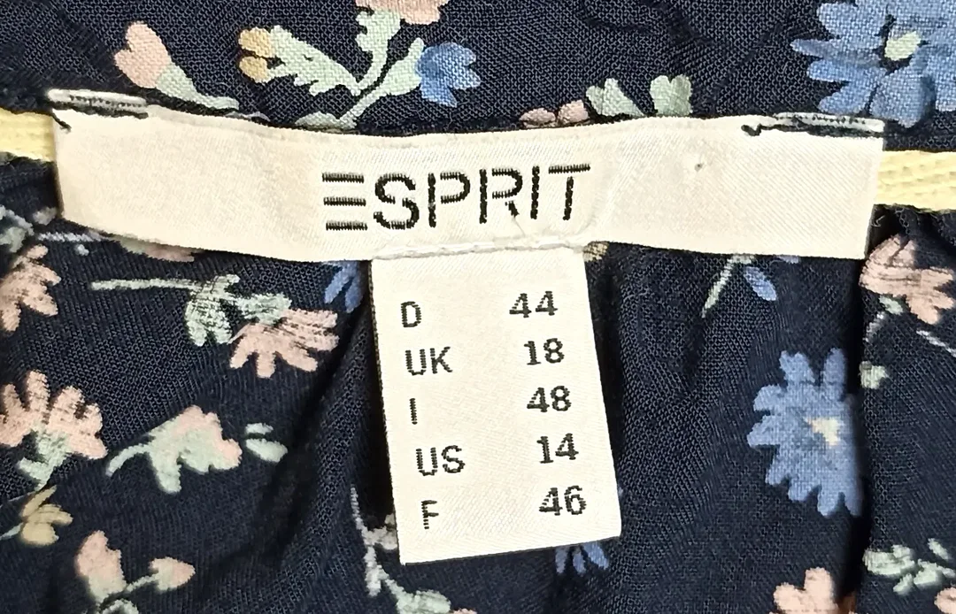 Esprit Damenbluse gemustert blau Gr. XXL – Bild 3