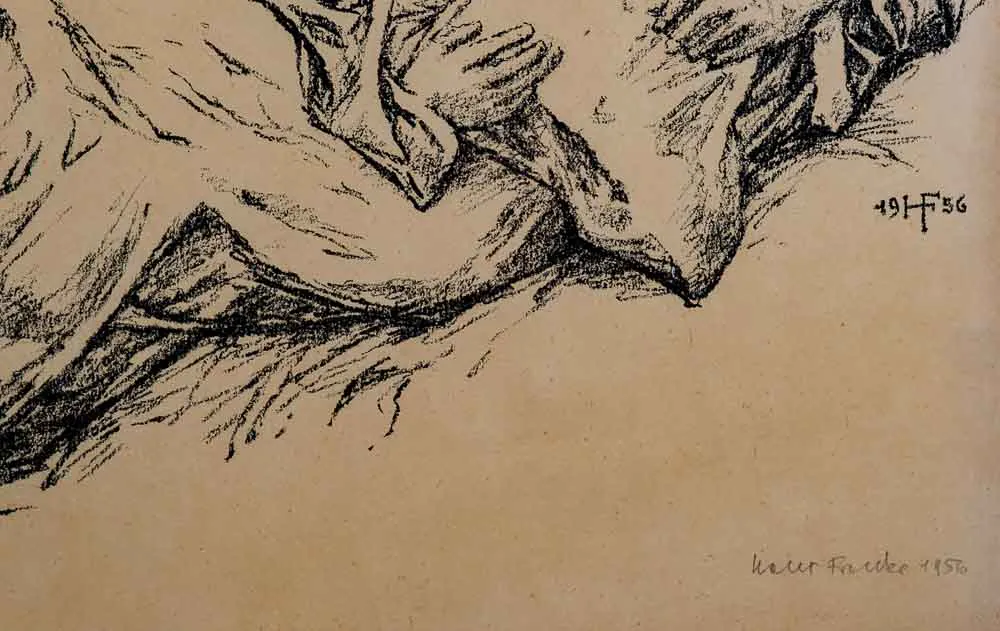 Lithographie "Christi Geburt" Hans Franke – Bild 3