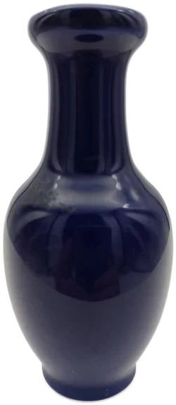 Kleine Kobalt-Keramikvase mit Blumenmotiv | Vintage-Schatz - Bild 3