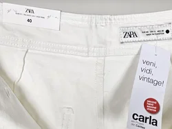 ZARA Damen Jeanshose, weiß - Gr. L  - Bild 4
