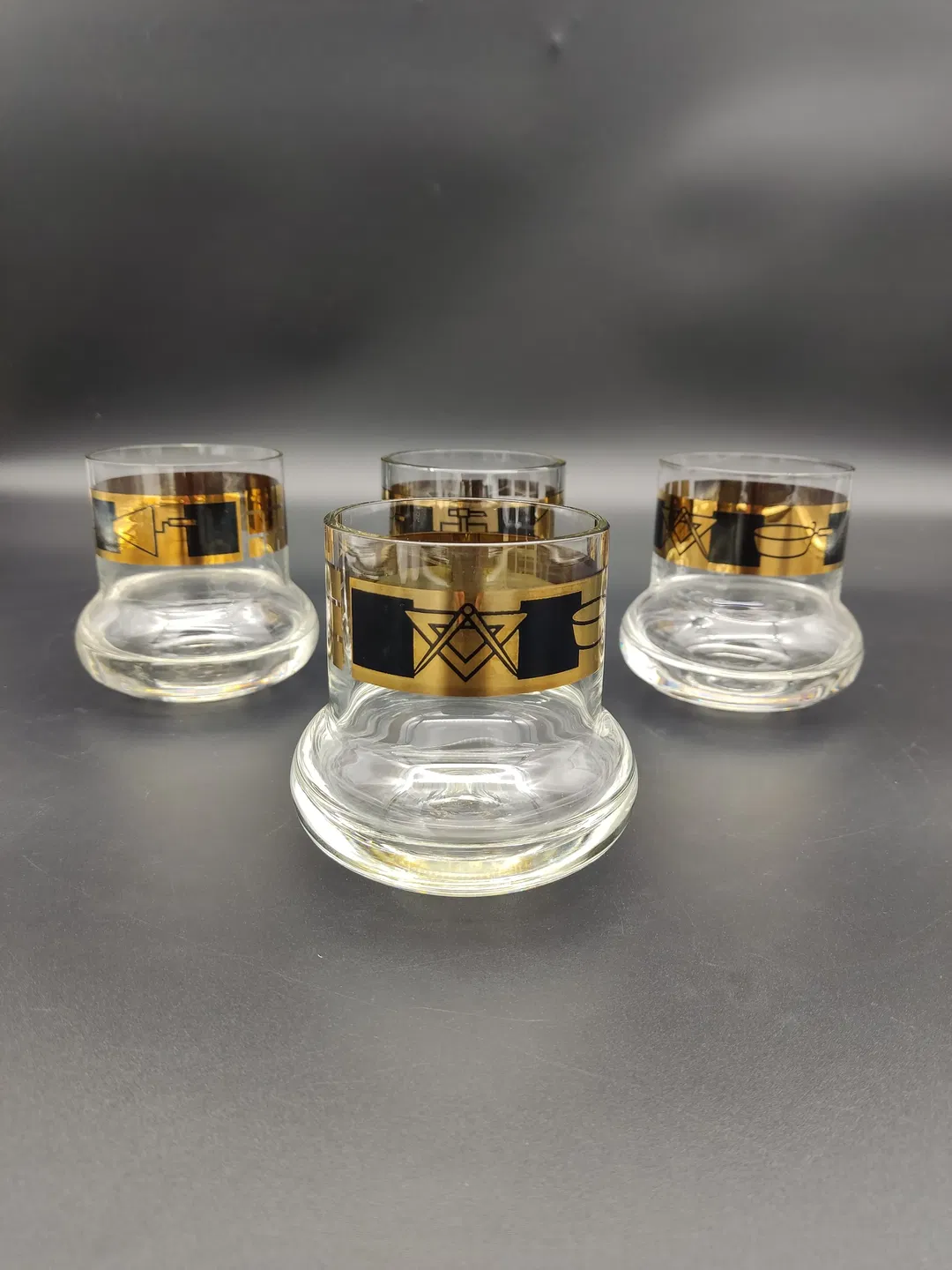 4 Stück Whiskeygläser mit Goldrand - Bild 4