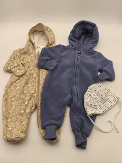 2 Stk. Overall Baby, Gr. 50/56