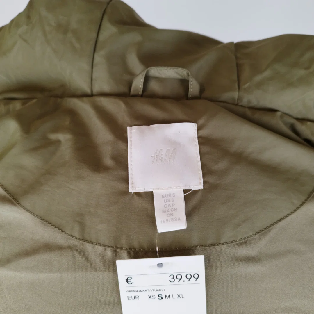 Steppweste H&M Khaki Mit Kapuze S | Ungetragenes Unikat – Bild 5