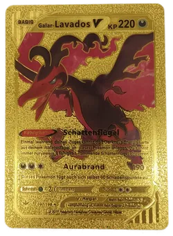  Pokémon Sammelkarte Goldfolie Galar-Lavados V BASIS - Bild 1