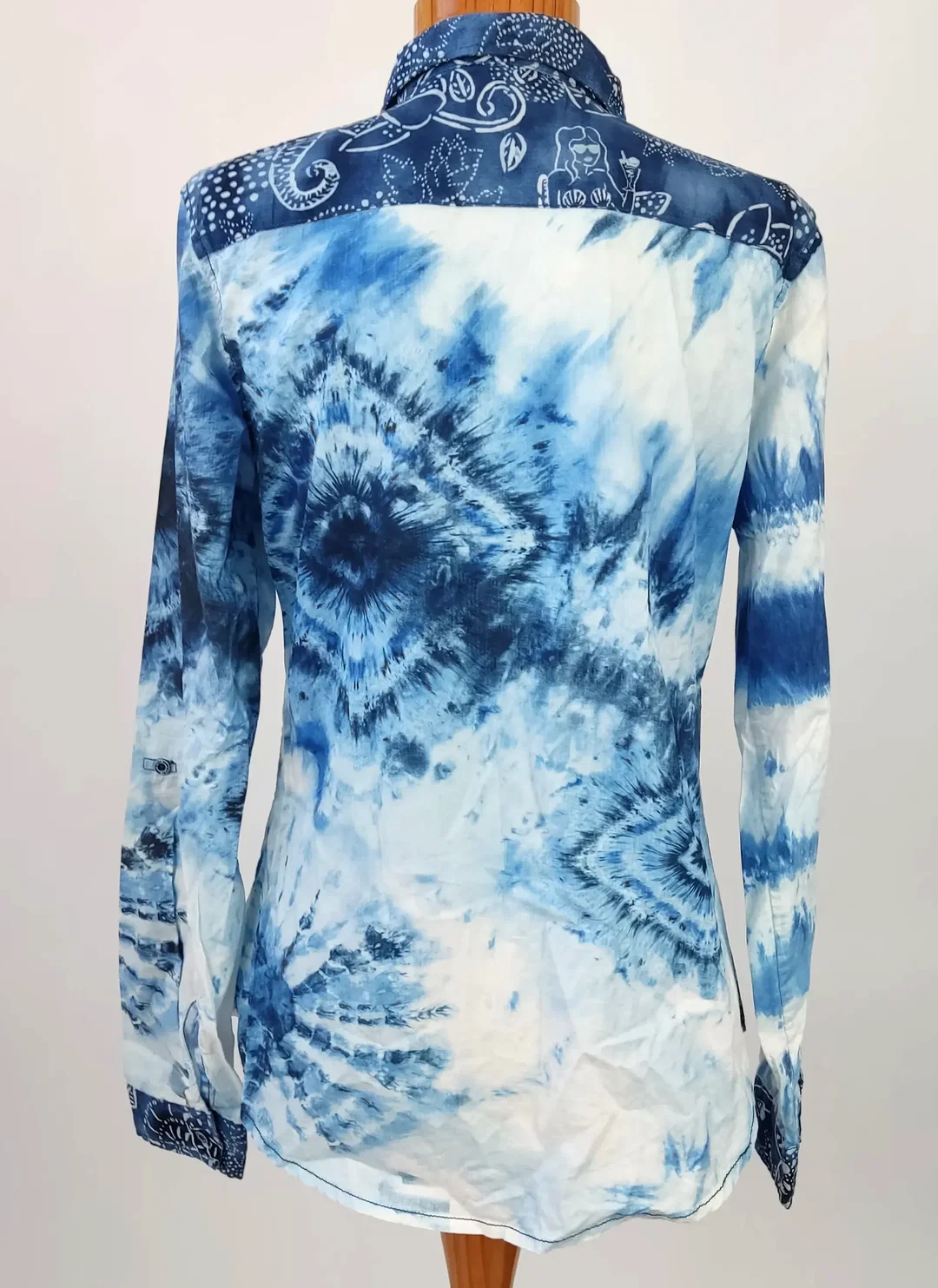 Desigual Damenbluse, blau-weiß - Gr. S – Bild 3
