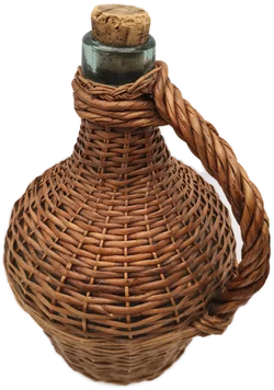 schöne Korbflasche, Vintage – Vorschau 2