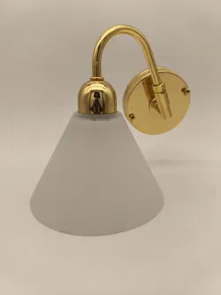 italienische Wandlampe Glas/Messing, Design - Bild 2