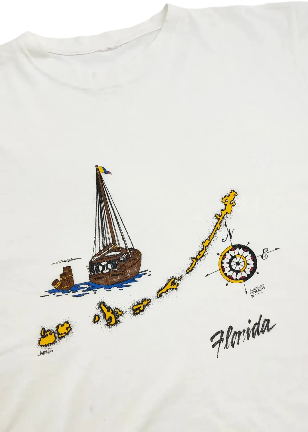 Florida Herren T-Shirt, weiß - Gr. XL  – Bild 2