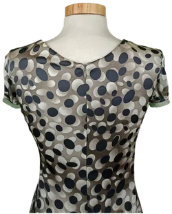 Armani Collezioni Damen Midikleid grau gepunktet Gr. XL - Bild 3