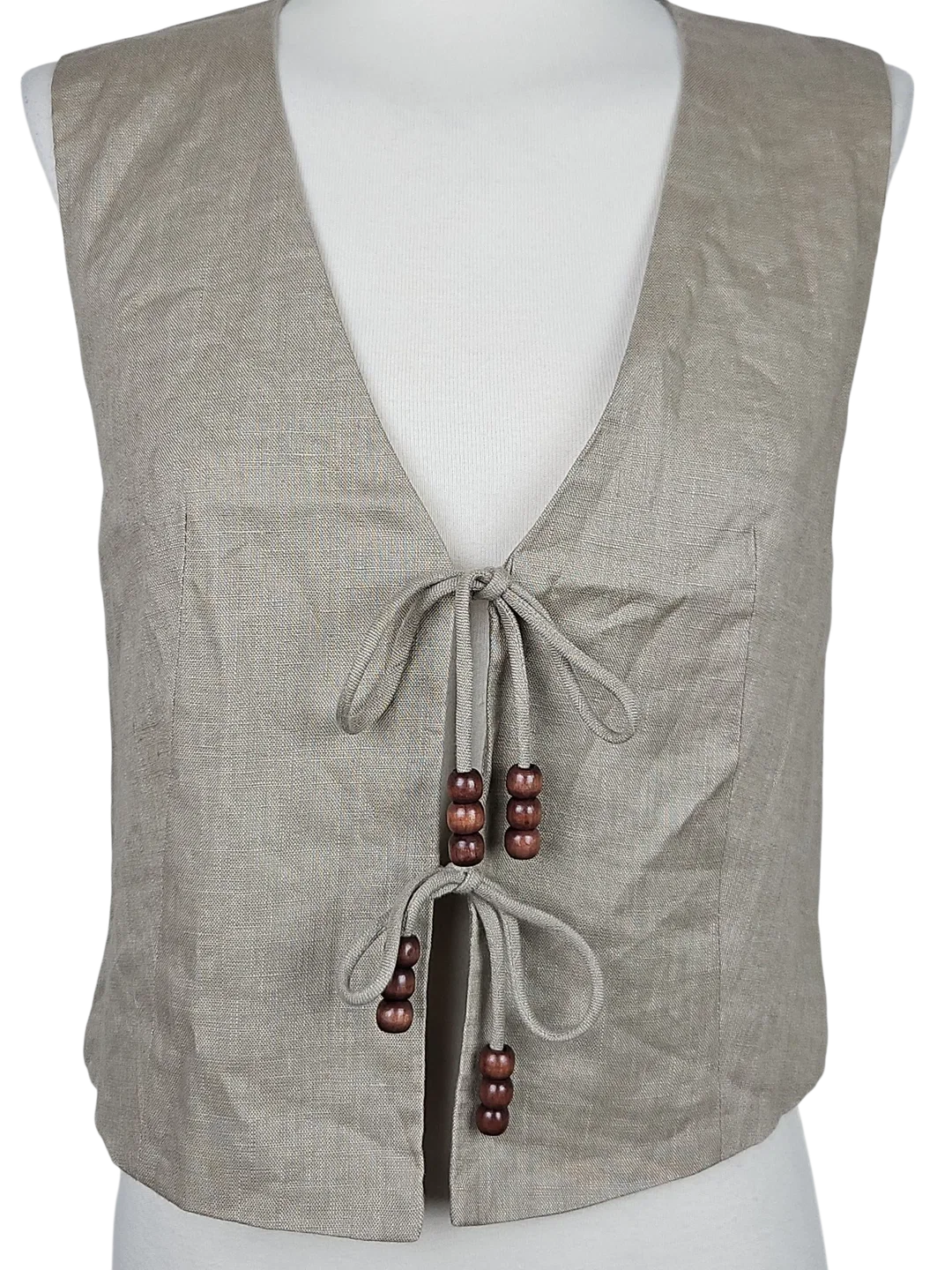ZARA Damen Weste, beige - Gr. XS  – Bild 4