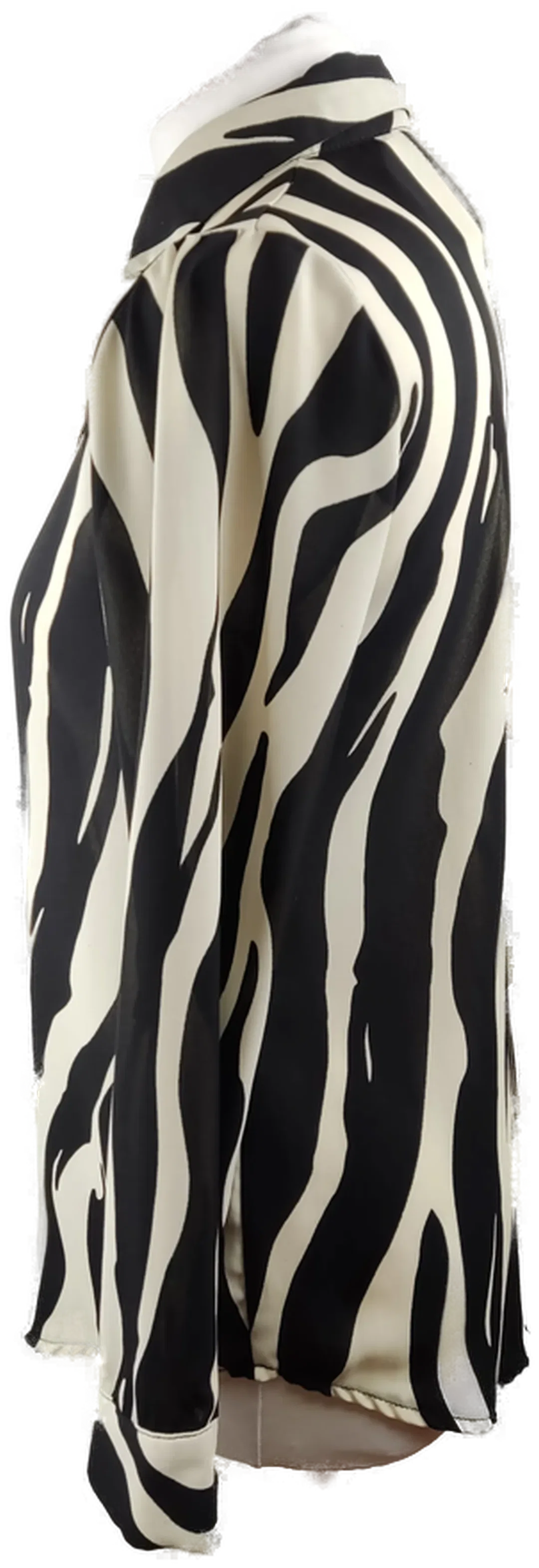 Damenhemd Größe S/36 Schwarz-Creme Gestreift | Retro-Charme – Bild 2
