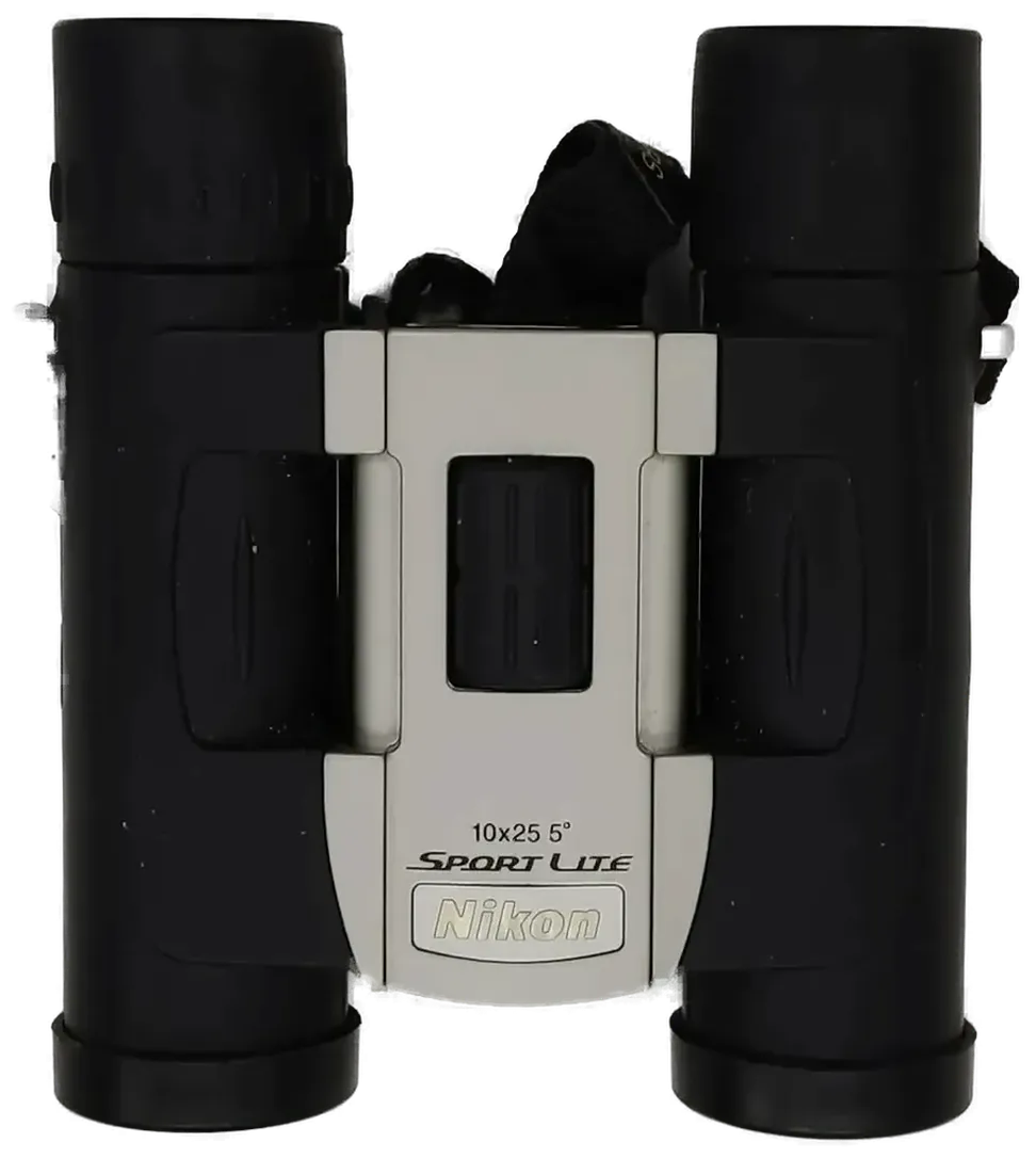 Nikon A30 10X25 Fernglas (10-fach, 25mm Frontlinsendurchmesser) silber, inkl. Tasche in schwarz - Bild 1