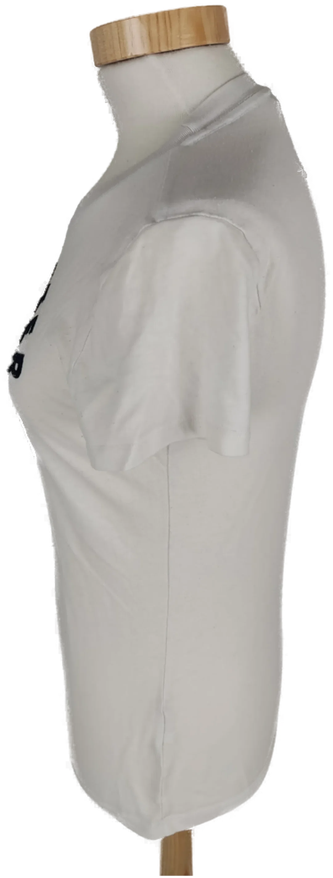 T-Shirt "Hollister", kurzarm mit Rundhalsausschnitt, weiß mit Aufdruck, Größe M – Bild 2