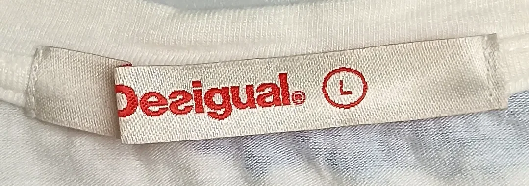 Desigual Damenshirt gemustert blau/weiß Gr. L – Bild 3