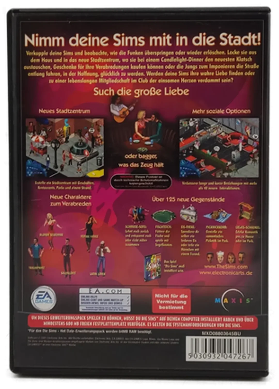 PC Game CD-ROM "Die Sims hot date" Erweiterungspack – Bild 2