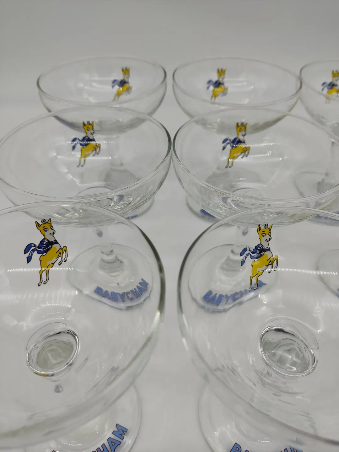 9 Vintage Babycham Champagnergläser - Bild 4