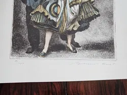 HELMUT KIES - Pierrot und Columbine - Lithogaphie  - Bild 3