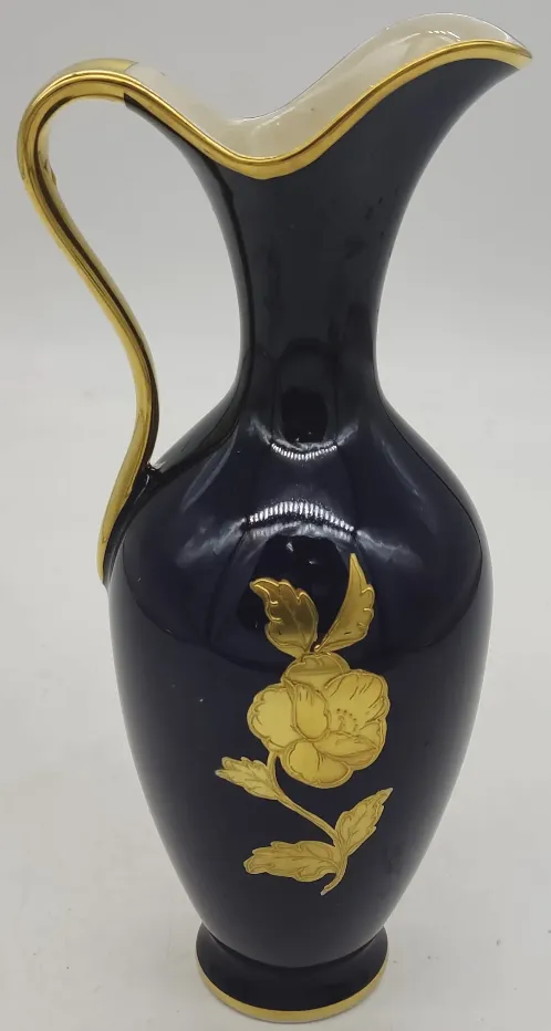 Echt Kobalt Bavaria Krug mit Gold Verzierung – Bild 4