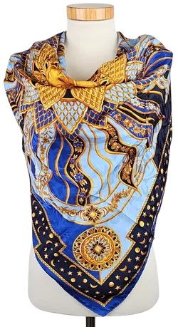 Damen Seidentuch - blau - Bild 2