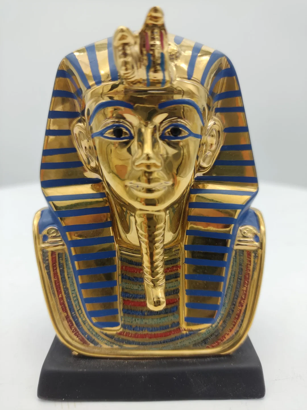 Goldener Maske von Tutanchamun Porzellan & Zertifikat von Franklin Mint | Limitierte Rarität - Bild 1