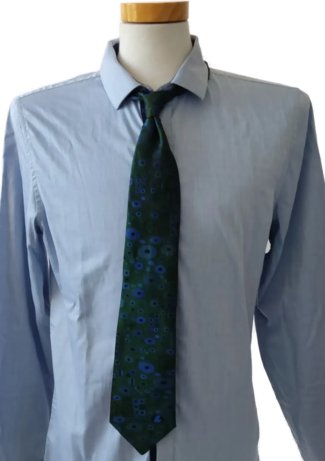 hubegger Herrenkrawatte grün mit Muster - Bild 4