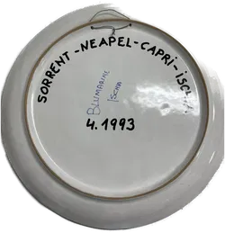 Vintage Wandteller aus Ischia 30cm - Hochwertige Deko-Rarität von 1993 - Bild 2