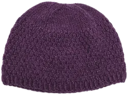 Gehäkelte Winter-Mütze violett - Bild 1