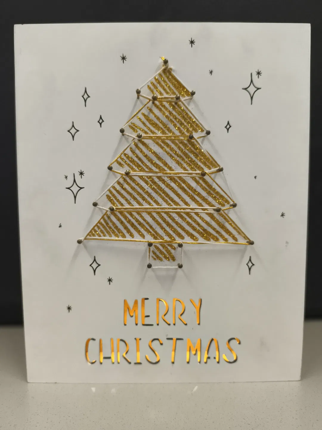 Dekobild Weihnachten, Holz, Merry Christmas - Bild 3