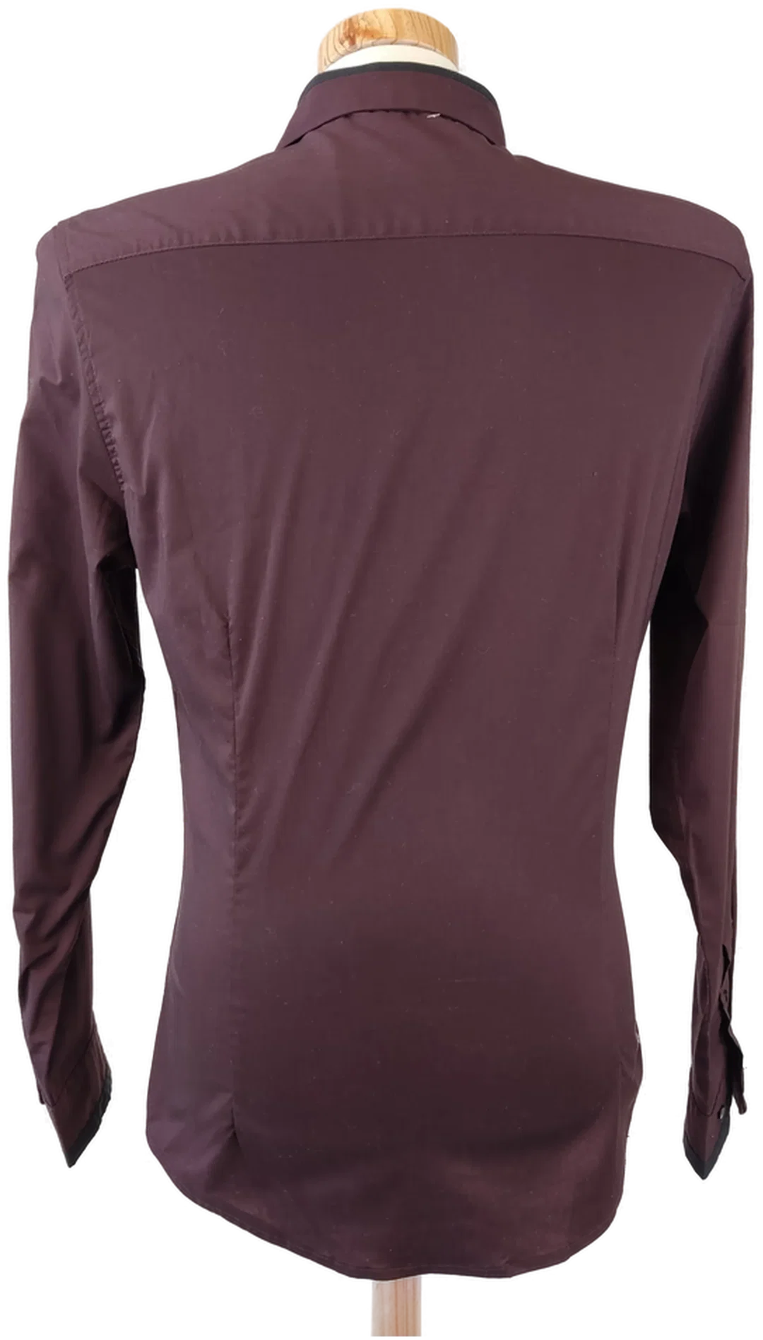 SMOG Herrenhemd weinrot-schwarz -  M (Slim fit) – Bild 3