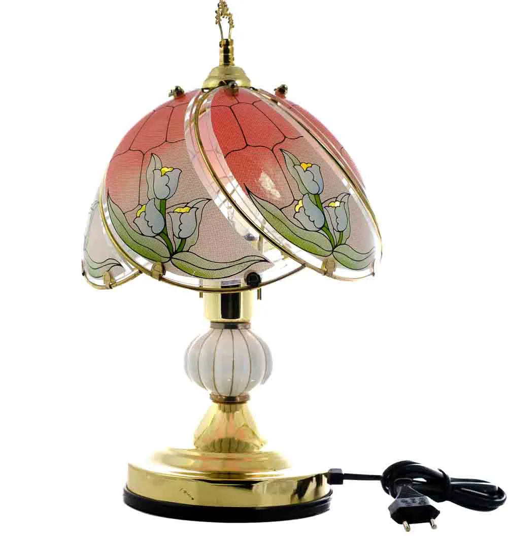 Tischlampe 48 cm mit floralem Glas‑Schirm im Jugendstil‑Look - Bild 1