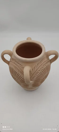 Terrakotta Vase Sonstige Unlasiert Creme | Wie Neu - Bild 3