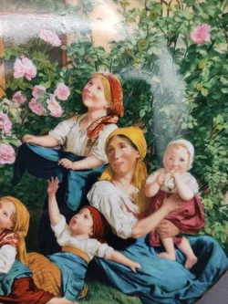 Lilien Porzellan Wandteller: Waldmüller - Bild 3