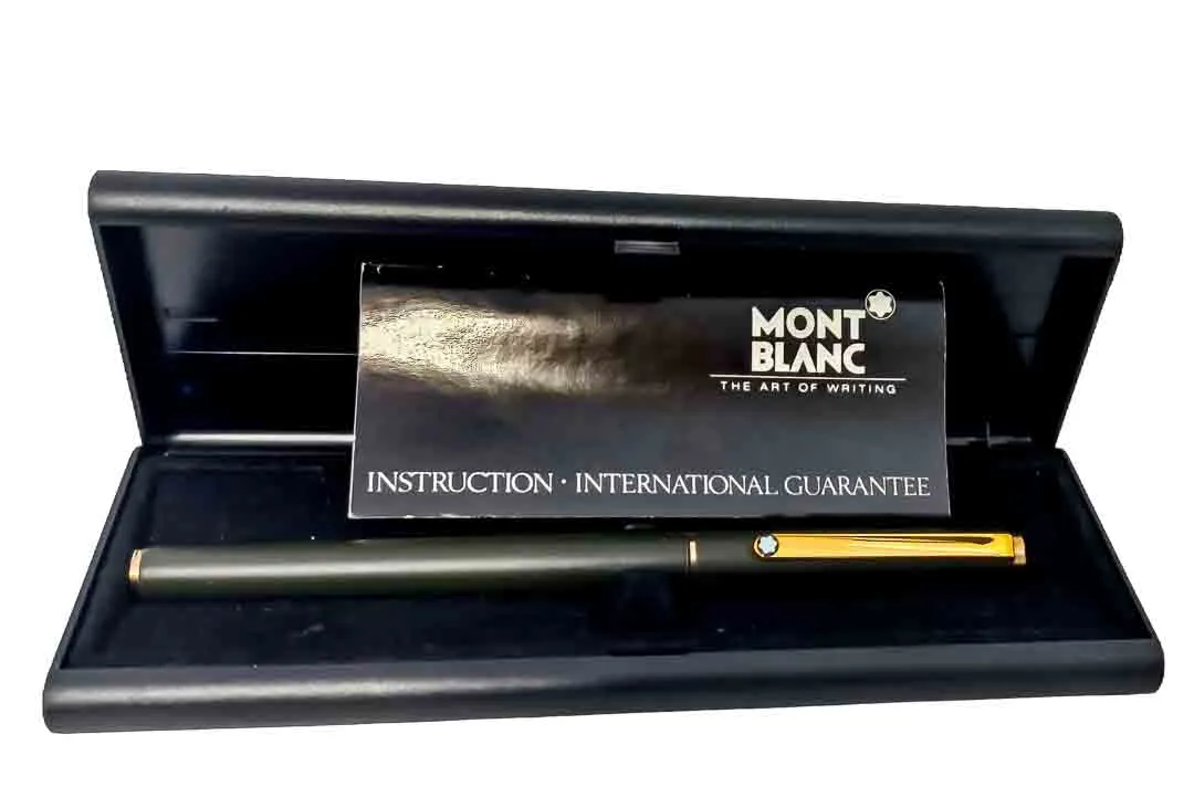 Montblanc Füllfederhalter 14K 585 Goldfeder Dunkelgrün mit Etui – Bild 3