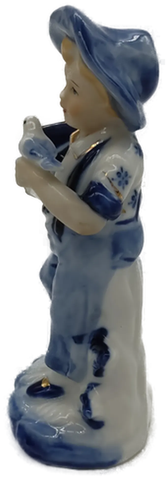 Porzellan/Keramik Figur Junge mit Vogel – Bild 4