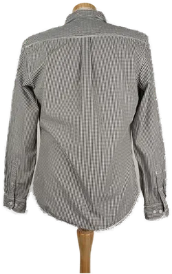 Esprit Herrenhemd schwarz- weiß kariert  langarm- M/48 - Bild 2