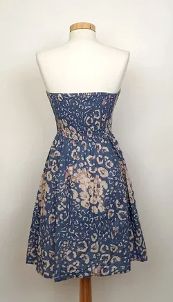 Look Midikleid blau gemustert Gr. 36 - Bild 2