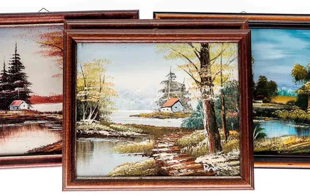 10 + 1 dekorative Landschaftsbilder aus Öl u.a.v. Brauer - Bild 4