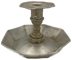 Zinnkerzenständer mit Tragegriff Vintage - Bild 5