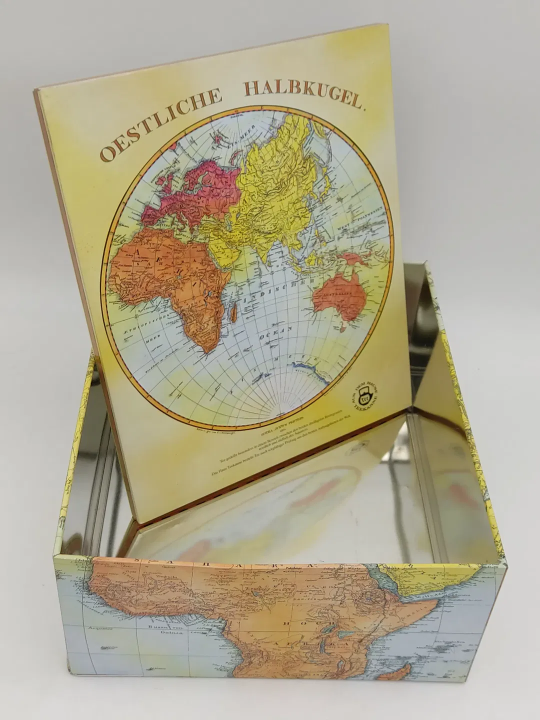 Alte TEEKANNE-Vorratsdose aus Blech - Motiv: 