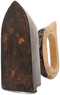 Antikes Bügeleisen mit Holzgriff – Gusseisen, Deko Vintage Eisen, ca. frühes 20. Jh. - Bild 2